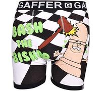 Gaffer Mens Boxers Funny Boys Funky Rude Novelty Shorts Elasticated Trunks Stretchable Waist Underwear Bishop White Medium