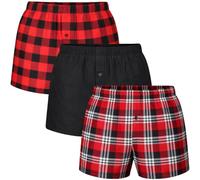 Gaffer Mens Boxers Shorts Breathable Loose Fit Cotton Underwear Elasticated Check Woven Multipack Everyday Essentials Boxer Set 1-3 Pack 2XL
