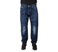 Gaffer Mens Jeans Denim Regular Fit Trouser Straight Leg Cotton Pants Big & Tall Sizes (30W x 33L, Dark Wash - Tory)