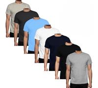 Gaffer Mens Tshirts Short Sleeve Plain T-Shirt Round Neck Top Tees Cotton Workwear Undershirts Gym Running Workout Classic Basic Tshirt Assorted S