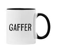 Gaffer Mug or Coaster - Gift for Boss, Manager, Dad, Mum - Funny mugs for Men or Women - Work Office Gifts - Fathers Day - Mothers Day - Birthday (Black)