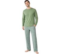 Gaffer Pajamas Set, Men's Cotton Lounge Pants with Check Design and Short Sleeve T-Shirt, Size S, M, L, XL, 2XL