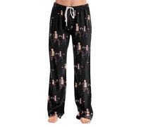 GAFRBALLV Dancing Trump Pjs Mens Women Pajama Pants Funny Comfy Holiday Sleep Pants Elastic Waist Lounge Pants, D Black, XL