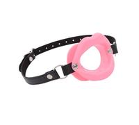 Gag Mouth,Open Mouth Ball, Gag Silicone Lip Separator,Adjustable Silicone Lips Mouth Gag,SM Ball Gag Harness Bondage,Fetish Slave Sex Toys (Pink)