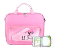 Gaga city Carry Bag Compatible with Leapfrog LeapStart 3D Interactive Learning System, 8-10 Inches Kids Tablet Bag, Pink