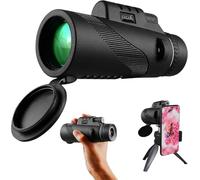 GAGAAL 40x60 Monocular-Telescope BAK4 High for Smartphone HD Monocular Adapter Hunting Wildlife Bird Watching Travel Camping Hiking(black)