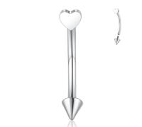 GAGABODY Titanium Eyebrow Jewelry - Curved Barbell & Labret Stud, 16g - Belly Button Ring & Cartilage Earring - Opal Bridge Jewelry, Titanium, no gemstone