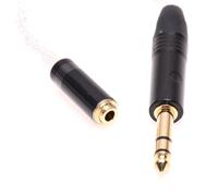 GAGACOCC 16 Cores Silver Plated 1/4 6.35mm Male to 4.4mm Female Audio Adapter Cable for Sony NW-WM1Z 1A MDR-Z1R TA-ZH1ES PHA-2