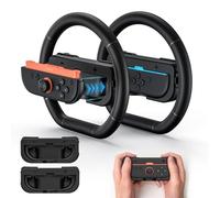 GagaKing 2 Pack Steering Wheels for Nintendo Switch 2 Joy Con(2025), Detachable Controller Racing Wheels for NS2 Mario Kart World/ 8 Deluxe, Comfortable Grip, Family Games Switch 2 Accessories