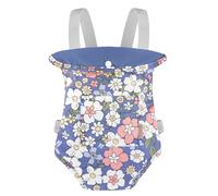 GAGAKU Baby Doll Carrier Toddler Baby Carrier for Dolls Reborn Baby Doll Accessories Front and Back Doll Carriers - Blue Flowers