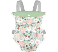 GAGAKU Baby Doll Carrier Toddler Baby Carrier for Dolls Reborn Baby Doll Accessories Front and Back Doll Carriers - Green Camellia