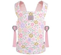 GAGAKU Doll Carrier, Baby Dolls Carrier with Adjustable Straps | Front or Back Wearing, Machine Washable Pretend Play Toy for Kids, Multiple Color Options, Star Flowers
