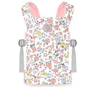 GAGAKU Doll Carrier for Children Dolls Belly Carrier Dolls Carry Seat Doll Accessories with Adjustable Straps Pink Flower