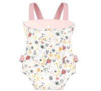 GAGAKU Doll Carrier Soft Cotton Front and Back Carrying with Adjustable Straps for Baby 2-4 Years Old, Pink Rose Garden