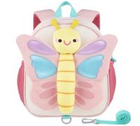 GAGAKU Nursery Backpack for Girls 2-5 Years Toddler Children's Backpack with Chest Strap Breathable Comfortable Preschool Kindergarten with Toddler Safety Harnesses - Butterfly