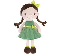 GAGAKU Soft Baby Doll Toys (16'') for Girls, My First Baby Rag Dolls for 1 Year Old Girl Birthday Gift Plush Doll Toys Machine Washable Baby Doll for Toddler Kids Infants (16-inch Forest Girl)