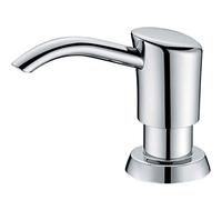 GAGALIFE Built in Sink Soap Dispenser or Lotion Dispenser for Kitchen Sink, Chrome ABS Pump Head, with 17 Ounce Large PET Soap Bottle