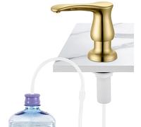 GAGALIFE Kitchen Sink Soap Dispenser Brushed Gold, Under Sink Soap Dispenser with 40" Silicone Extension Tube Kit,Say Goodbye to Frequent Refills