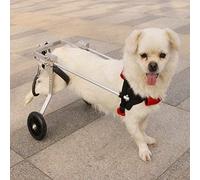 GagalU 2 Wheels Dog Wheelchair Adjustable Pet Wheelchair Easy Assemble Dog Cart Wheels Handicapped Hind Legs Rehabilitation Aids for Small and Medium Dogs