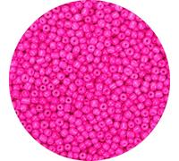 GAGANIU 2000pcs Hot Pink Glass Seed Beads, Colorful Tiny 4mm Beads for Jewelry Making, Beading Supplies.