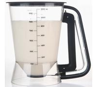 GAGAQI Pancake Batter Dispenser 5 Cup with Sturdy Handle,Batter Separator for Pancakes, Cupcake, Waffle, Muffin Mix, Cake & Crepe Batter pitcher with Squeeze Handle Baking Tools-Black