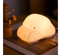 GAGBC Car Night Light for Kids, Tap Control, Color Change, 15/30/60 Min Timer, Dimmble, USB-C Rechargeable Squishy Night Light, Cute Night Lamp for Boys, Girls (car)