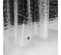 GaGeetopia Narrow Size - 3D Plastic Shower Curtain Liner EVA Light Weight 91.4 x 182.8 cm Clear for Bathroom Shower Showroom with Rustproof Metal Grommets