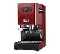 Gaggia Classic E24 Evo Pro Manual Espresso Coffee Machine Maker with Brass Boiler & Solenoid Valve - Cherry Red