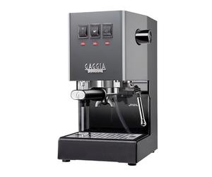 Gaggia Classic E24 Evo Pro Manual Espresso Coffee Machine Maker with Brass Boiler & Solenoid Valve - Industrial Grey