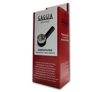 Gaggia Perfect Crema Pressurised Filterholder with Silver Cap - Black/Steel; Fits Viva, Gran Gaggia, Carezza & Saeco (not Nina) - 4.21941E+11