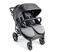 Gaggle By Foundations Roadster Duo Side By Side Double Stroller Lightweight Compact Double Stroller for Toddlers Easy to Fold & Maneuver Amusement Park Approved Black