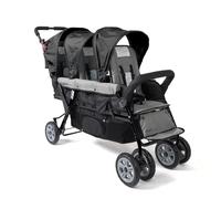 Gaggle Compass 3 Seat Stroller Triple Stroller for Infant and 2 Toddlers Black