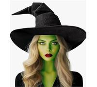 gagift world Witch Hat, 17.8 Inch Black Felt Wizard Hat for Adults and Teens