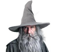 gagift world Wizard Hat, 18IN Large Witch Hat for Witch Costume, Funny Cosplay Accessories for Halloween Costume (Gray)