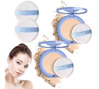 GAGK Matte Perfection Pressed Powder, Matte Smooth Setting Powder Makeup, Oil Control Face Pressed Powder, Waterproof Long Lasting Finishing Powder, Oil Free & Lightweight (2Pcs-01#)