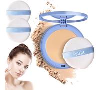 GAGK Matte Perfection Pressed Powder, Matte Smooth Setting Powder Makeup, Oil Control Face Pressed Powder, Waterproof Long Lasting Finishing Powder, Oil Free & Lightweight (02# Natural Beige)
