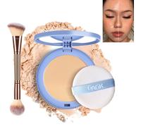 GAGK Matte Perfection Pressed Powder, Matte Wet and Dry Powder, Gagk Lasting Waterproof Makeup, Lasting Waterproof Face Powder, Face Oil Control Powder for Oily Skin (#02 NATURAL BEIGE)