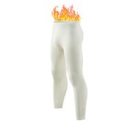 gagli Men's Thermal Underwear Leggings: Micro Fleece Lined Base Layer Pants with Optional Fly, Ultra-Soft Winter Long Johns for Winter White
