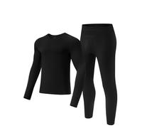 gagli Thermal Underwear for Men - Long Johns with Fleece Lined Winter Warm Base Layer Cold Weather Top Bottom for Hunting Running Skiing Gear,Black,L