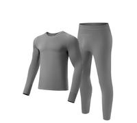 gagli Thermal Underwear for Men - Long Johns with Fleece Lined Winter Warm Base Layer Cold Weather Top Bottom for Hunting Running Skiing Gear,Grey,S