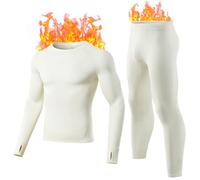 gagli Thermal Underwear Set for Men Long Johns with Fleece Lined, Ultra-Soft Warm Base Layer Men Cold Weather Ski Sports (Top & Bottom)