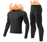 gagli Thermal Underwear Set for Men Long Johns with Fleece Lined, Ultra-Soft Warm Base Layer Men Cold Weather Ski Sports (Top & Bottom)