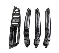 GAGSETCTHM Car Interior Door Handles 51416969401 51416969405 for E70 for E71 for E72 for X5 for X6 2007-2014 Left Right Interior Door Handle Panel Pull Trim Cover Handle Door(LHD-Carbon-4Pcs)