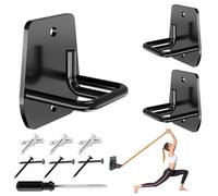 GAGUIUP Resistance Band Wall Anchor, 3PCS Mount System, Arm Workout Equipment, Black Iron, Modern Style
