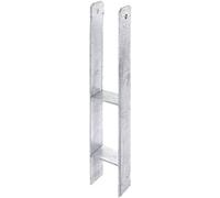 GAH-Alberts 213626 H-Post Support, hot-dip galvanised, Total Height: 600 mm, Material Thickness: 6 mm, Clear Width: 91 mm