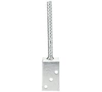 Gah-Alberts 214104 L-Shaped Post Stirrup with Concrete Base Made from Ribbed Steel Hot-Dip Galvanised Width 80 mm