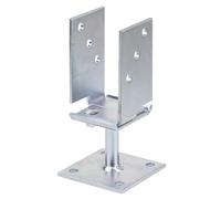 GAH-Alberts 214500 U-Post Support | Adjustable Width and Screw-On | Yellow Galvanised | Width 71-131 mm