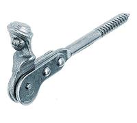 Gah-Alberts 307127 Window Shutter Lock Shepherd's Head for Walling Wood Thread Diameter 10 x 60 mm Distance 135 Yellow Galvanised