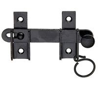 Gah-Alberts 307653 Shutter Latch with Lock/Total Length 130 mm/Panel W x H 25 x 55 mm/Black Varnish