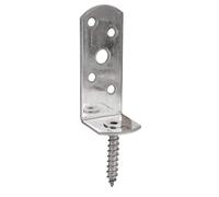 GAH-Alberts 326159 Flechtzaunhalter L-Form 326159 L-Shaped Fence Holder Stainless Steel 30 x 31.5 x 75 mm, stainlesssteel, Gesamthöhe 115 mm